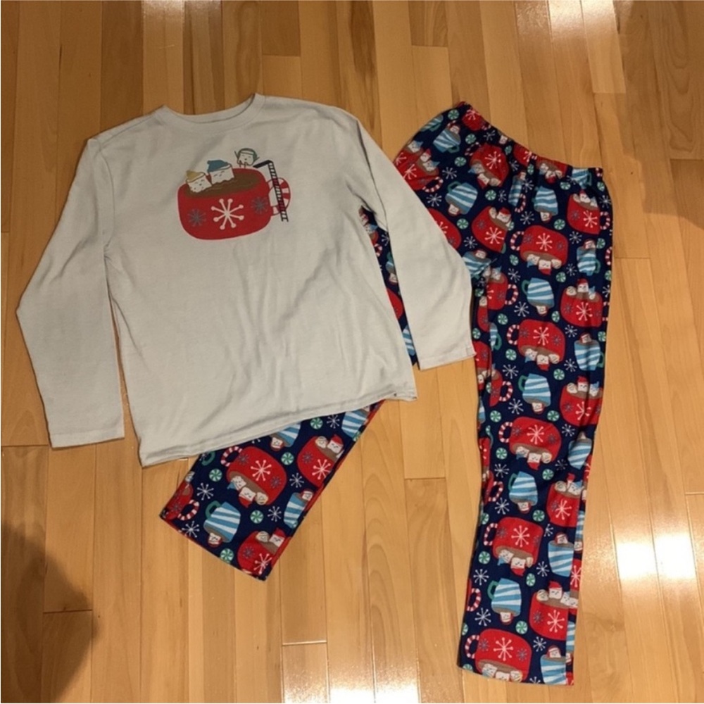 💥2/$30 Kids Unisex Gymboree Hot Chocolate Long Sleeve Pajamas - size 10/12
